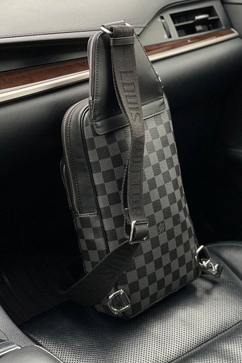 Кожаная сумка Louis Vuitton Avenue Sling Damier Graphite 30x18 см   