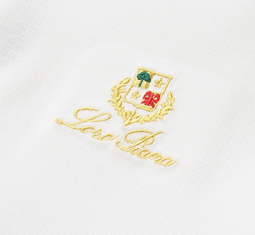 Мужское белое поло Loro Piana premium   