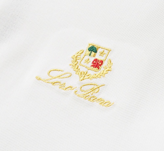 Мужское белое поло Loro Piana premium