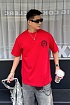 Красная оверсайз футболка Chrome Hearts Premium