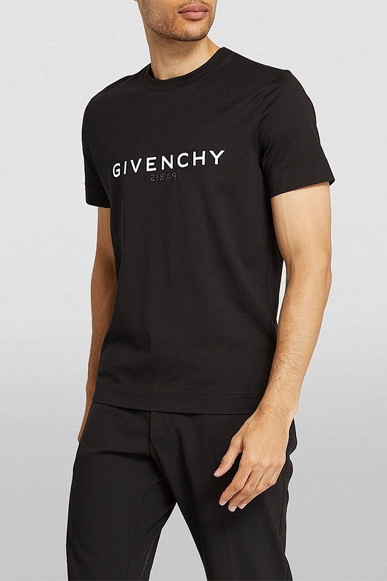 Мужская футболка Givenchy Paris Reverse - Black