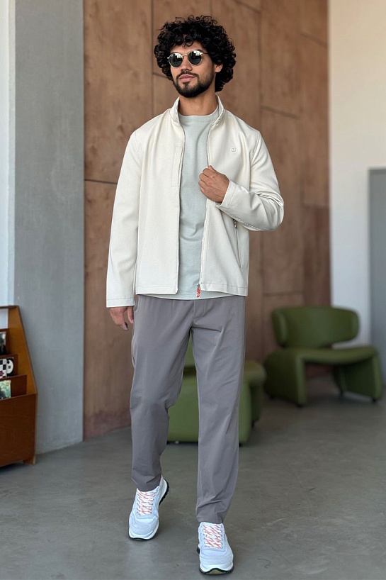 Мужская бежевая куртка Hermes