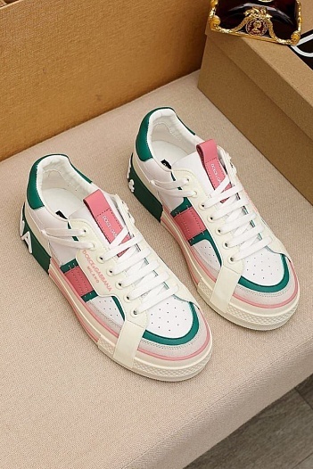 Женские кожаные кроссовки Dolce & Gabbana   