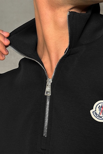 Мужской джемпер Moncler logo-patch - Black   