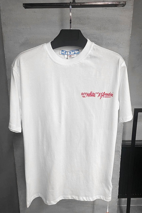 Белая оверсайз футболка Off-White x Kaws