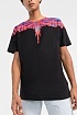 Чёрная футболка Marcelo Burlon County of Milan Curves Wings