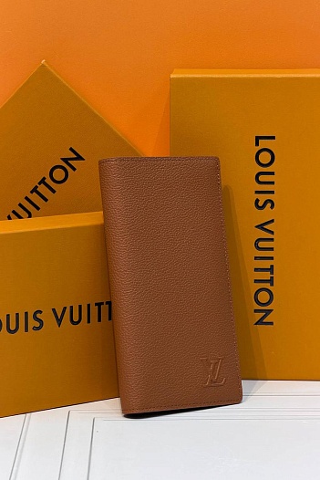 Кожаный бумажник Louis Vuitton Brazza premium 10x19x2 см   