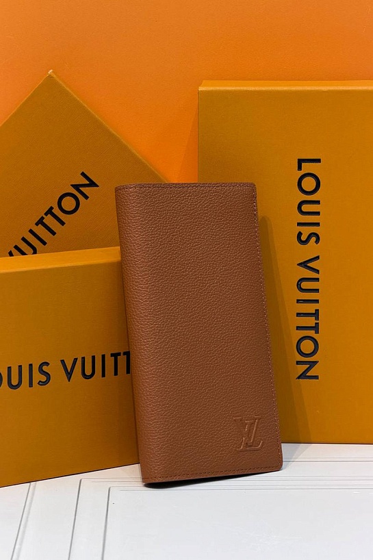 Кожаный бумажник Louis Vuitton Brazza premium 10x19x2 см