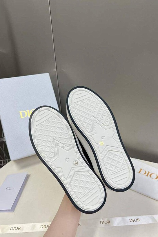 Женские кеды на платформе Dior Walk'n' - Beige