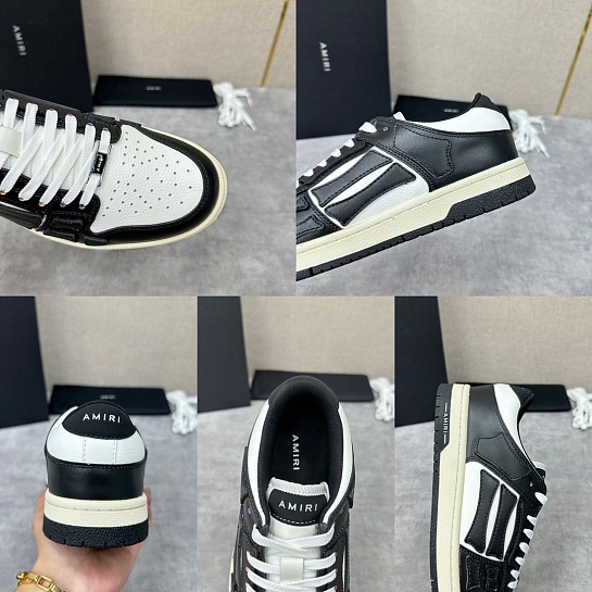 Кожаные кроссовки Amiri Skel Top Low