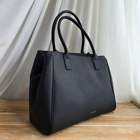 Кожаная сумка Tote 37x29 см - Black
