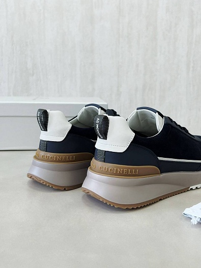 Замшевые кроссовки Brunello Cucinelli Premium - Black   