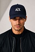 Бейсболка синего цвета Armani Exchange embroidered-logo