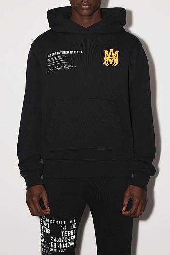 Худи чёрного цвета Amiri Military Specs Stencil   