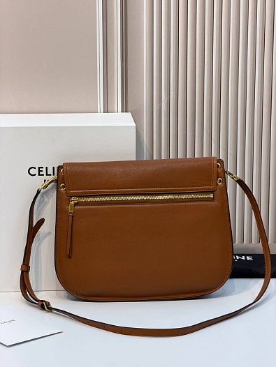 Кожаная сумка Celine Soft Triomphe Besace premium 34x25x13 см   