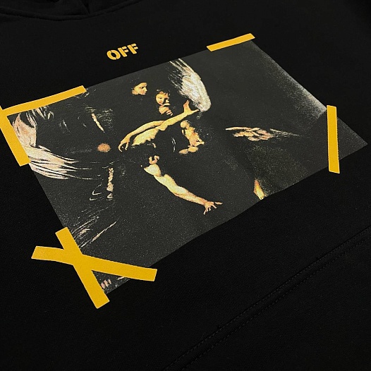 Чёрное худи Off-White Caravaggio Diag graphic-print   