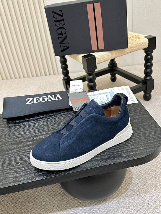 Мужские кроссовки Ermenegildo Zegna Triple Stitch - Navy