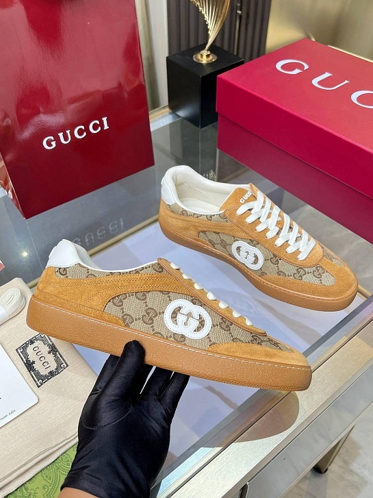 Женские кроссовки Gucci GG 75 Premium - Brown