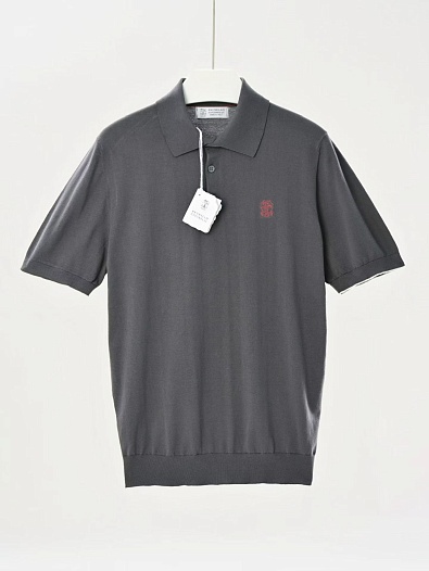 Мужское серое поло Brunello Cucinelli premium   