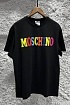 Чёрная оверсайз футболка Moschino colourblocked logo