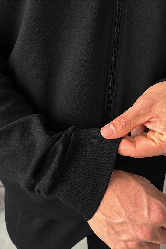 Кофта на молнии Armani Exchange logo-embroidered - Black