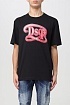 Мужская чёрная футболка Dsquared2 logo-print