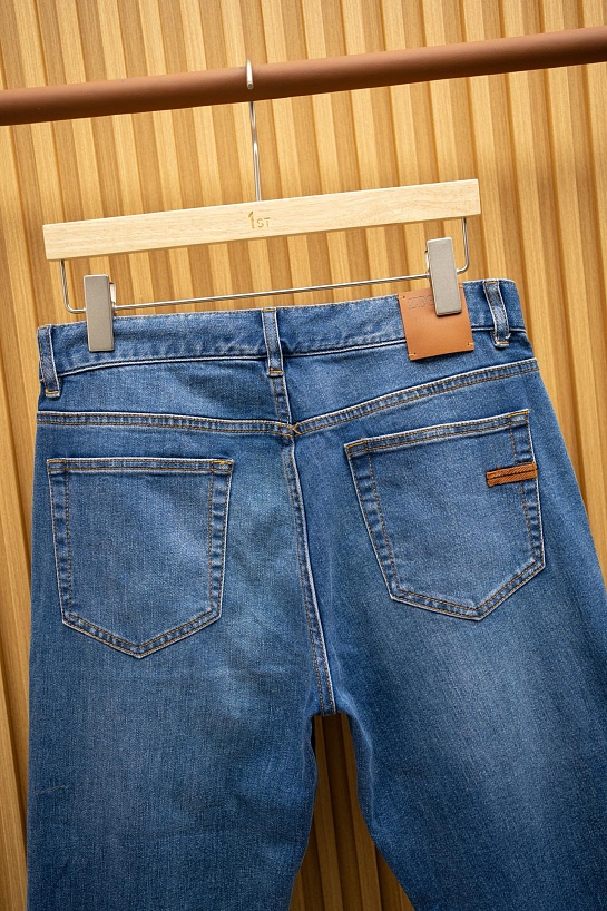 Мужские синие джинсы Zegna Premium