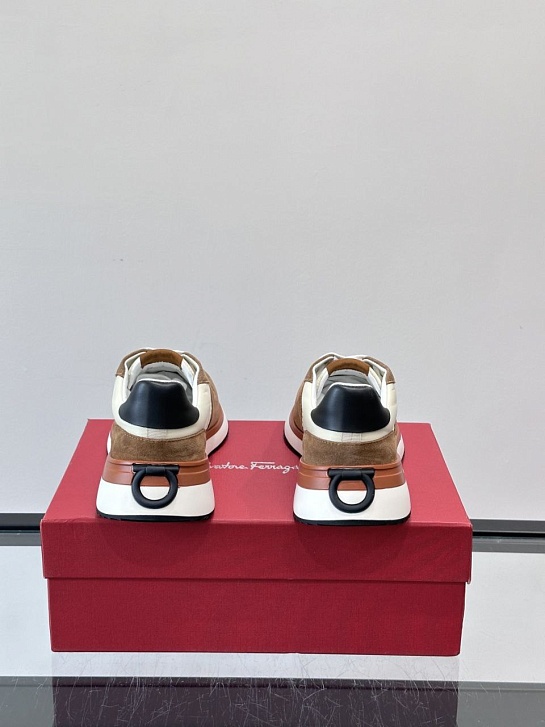 Мужские комбинированные кроссовки Salvatore Ferragamo