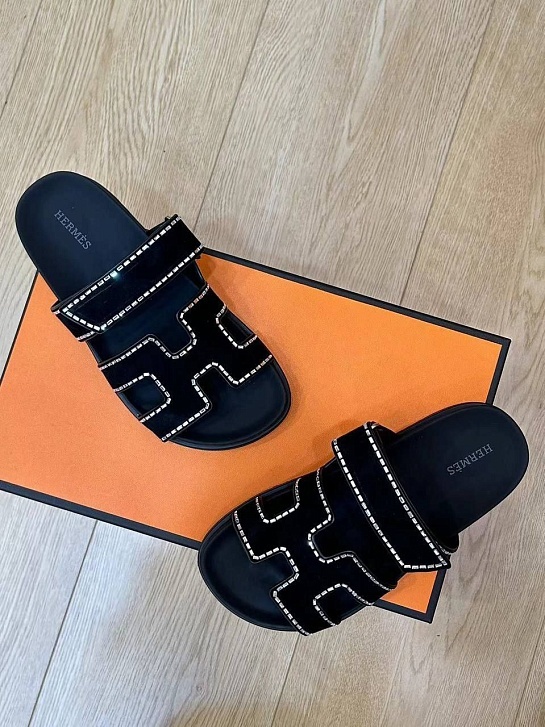 Женские сандалии Hermes Premium - Black