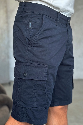 Синие шорты Stone Island cargo compass-patch   