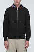 Чёрная кофта на молнии Moncler striped logo