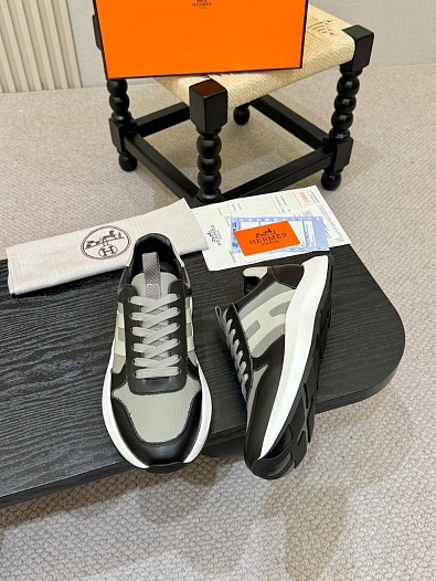 Мужские кожаные кроссовки Hermes   