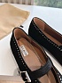 Женские замшевые балетки Alaia Strass Suede premium
