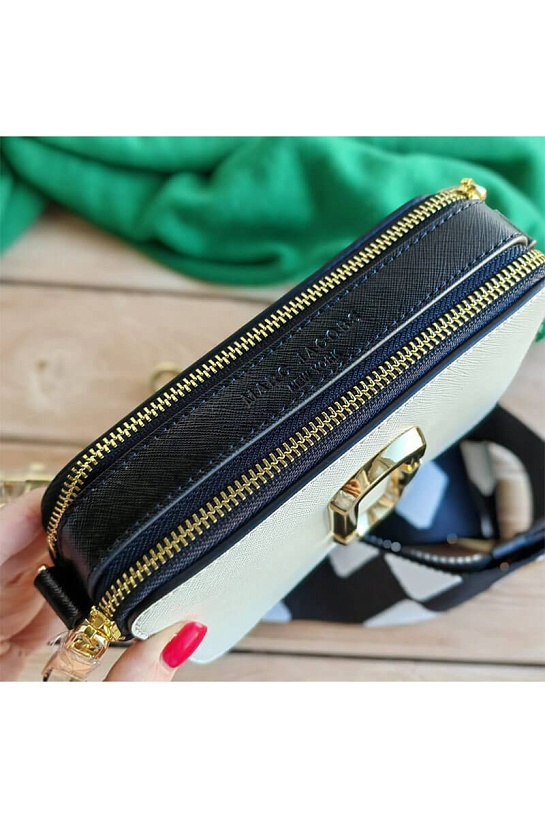 Кожаная сумка Marc Jacobs Snapshot 19x11 см - White
