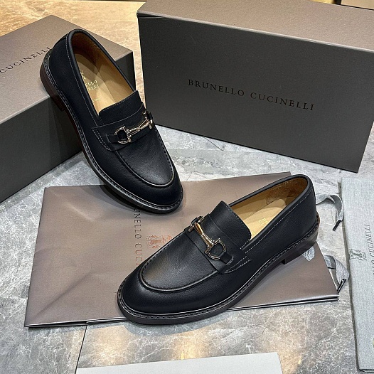 Кожаные лоферы Brunello Cucinelli Premium - Black   