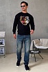 Мужской чёрный свитшот Kenzo Tiger Head embroidered