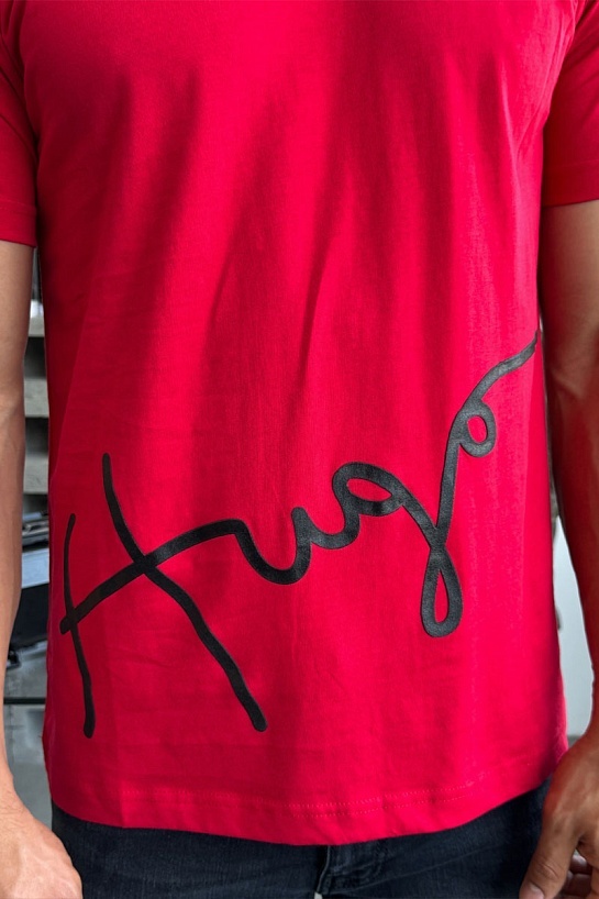 Мужская красная футболка Hugo Boss