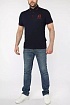 Тёмно-синее поло Armani Exchange embroidered-logo