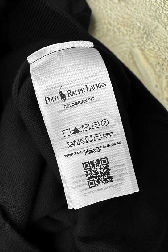 Мужская чёрная кофта Polo Ralph Lauren pony-embroidered