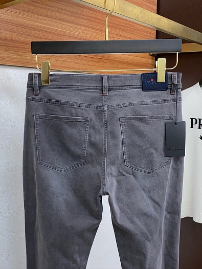 Мужские серые джинсы Kiton Premium   