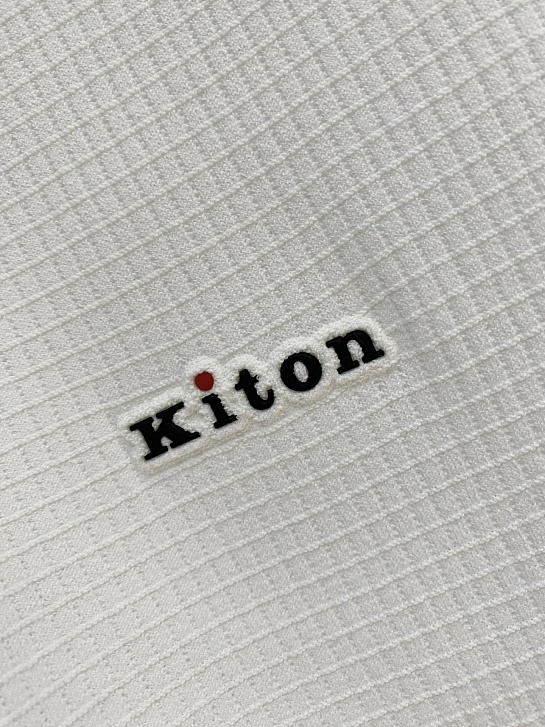 Мужское белое поло Kiton premium