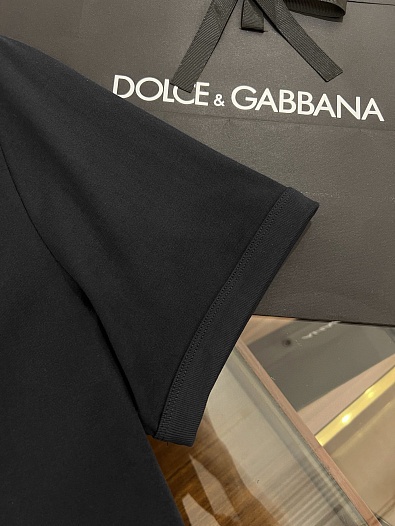 Мужская чёрная футболка Dolce & Gabbana Premium   