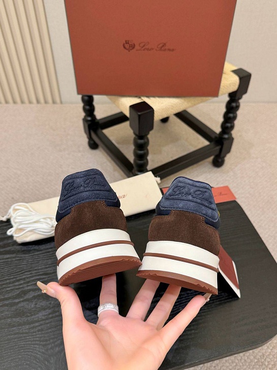 Мужские кроссовки Loro Piana Week End Walk - Blue / Brown