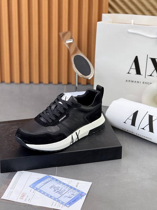 Мужские комбинированные кроссовки Armani Exchange