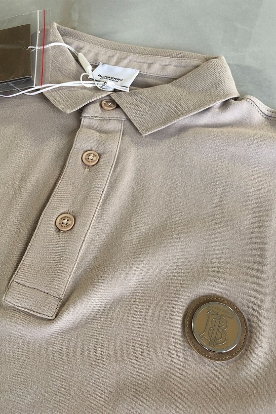 Мужское поло Burberry TB - Light Beige