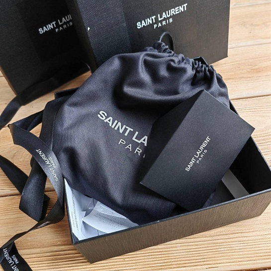 Кожаный ремень Yves Saint Laurent (ширина 2 см)