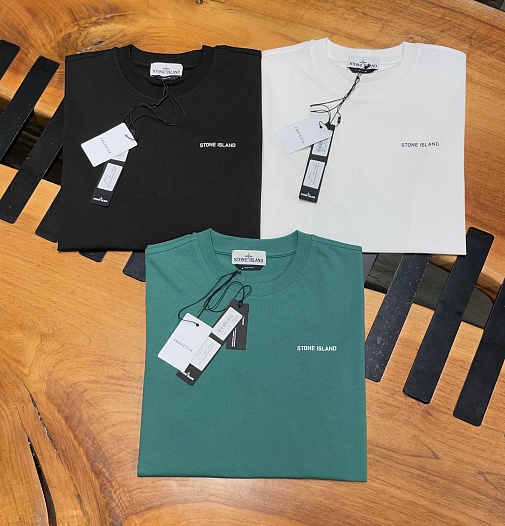 Мужская футболка Stone Island чёрного цвета   