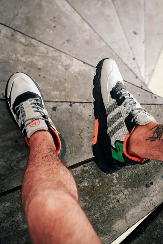 Кроссовки Adidas Nite Jogger - Sesame / Bright Green