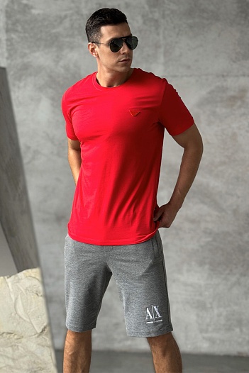 Красная мужская футболка Emporio Armani 7   
