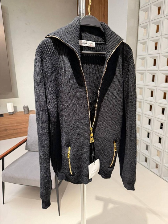 Женский кардиган на молнии Schiaparelli premium - Black